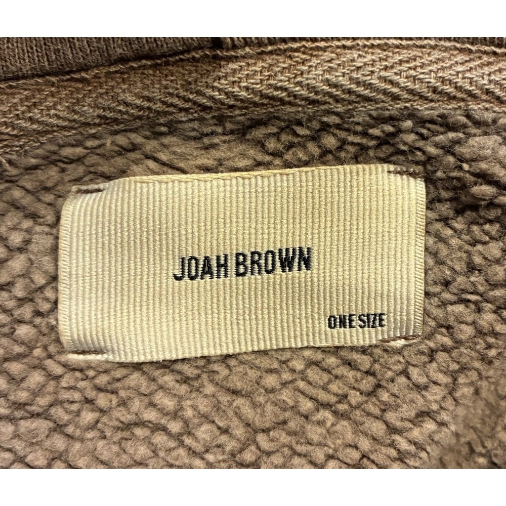 Joah Brown One Size Brown Hoodie Sweatshirt Oversized - Picture 6 of 7